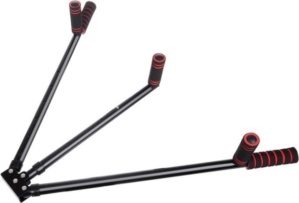 Leg and groin stretching spreader with adjustable arms