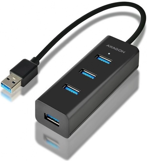 axagon hue-s2b hub usb 3.2 gen 1 a quattro porte con ricarica, cavo da 30 cm, alimentazione micro usb