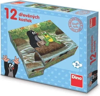Dino fa kockák KISVAKOND és állatkák 12 db