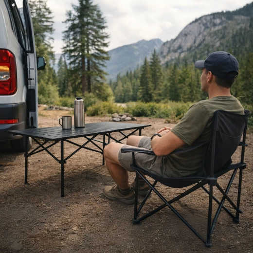 Comfort by the tent, car, or on the terrace