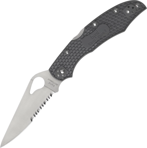 Byrd Cara Cara 2 Lightweight folding pocket knife, black FRN, combo edge