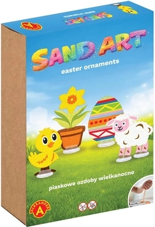 Sandmaleri påskeophæng kylling