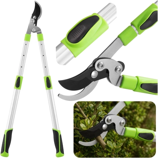 Forbici telescopiche da giardino per rami con impugnature antiscivolo 68–92 cm