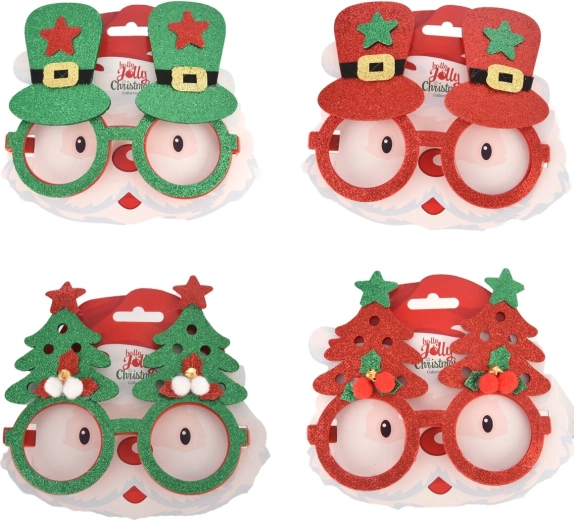 Julefestbriller i plast – 4 varianter