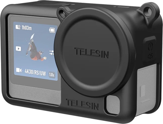 Telesin étui de protection en silicone pour DJI Osmo Action 6 noir