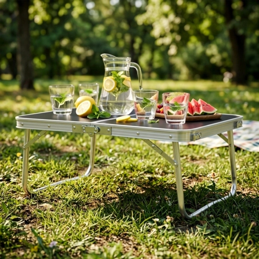 Idealer niedriger Tisch für Picknick und Camping