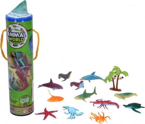 Set of 12 Animals in a Tube