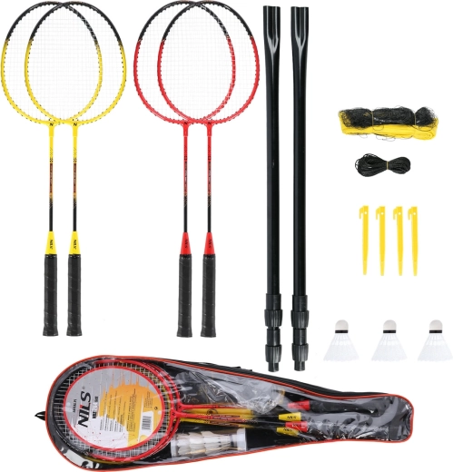 Set da badminton NILS NRZ264 per 4 giocatori con rete