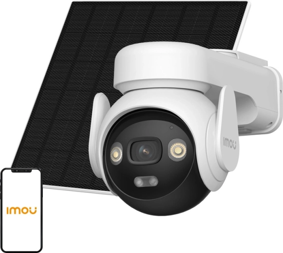 Imou AOV PT Kit telecamera IP esterna PTZ 5 MP con pannello solare e 4G LTE