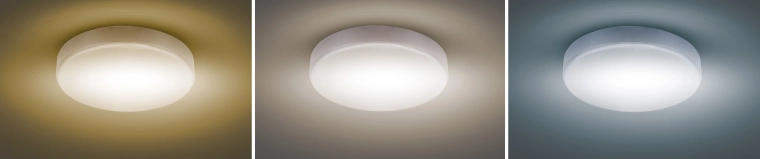 Adjustable light color temperature 3000–6000 K