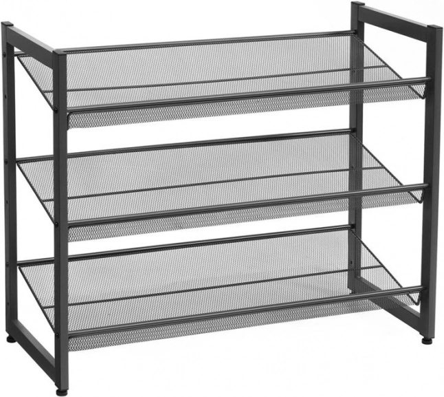 metal shoe rack, 3 tiers