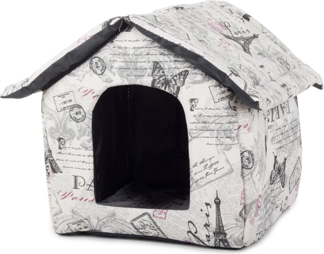 Textile house for dogs and cats, size L, beige