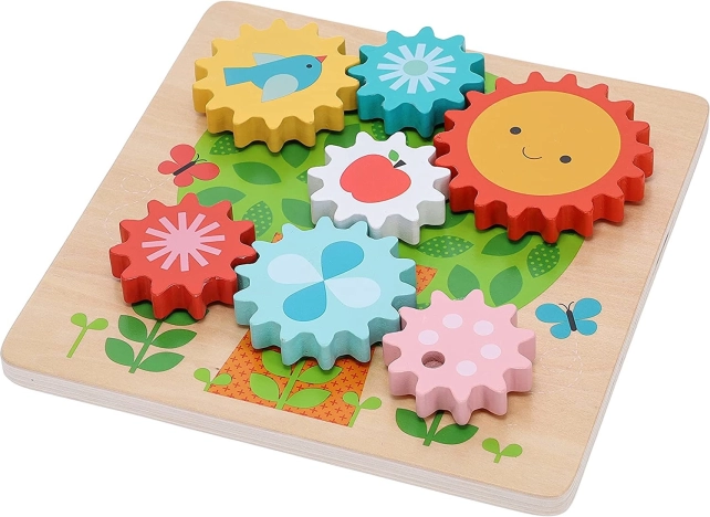 Fa puzzle fogaskerekekkel gyerekeknek