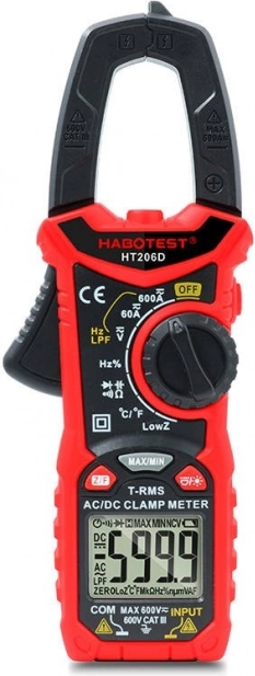 digitalni kleščni multimeter habotest ht206d true rms z ncv in lpf