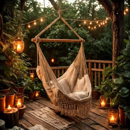 Stile boho per interni e terrazza