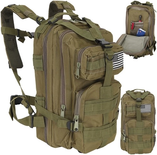 Green hiking backpack for outdoor activities