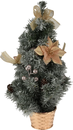 Juletræ i potte 60 cm pyntet, grøn/blandet farver