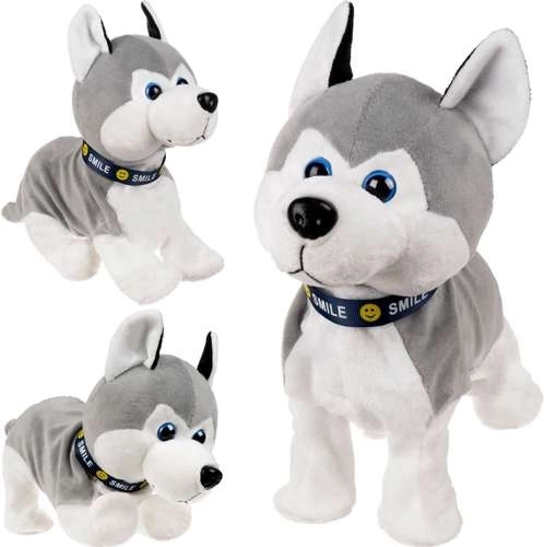 interactive plush husky puppy with touch and sound