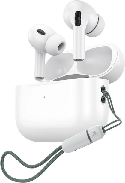 Wireless TWS Earphones with Inductive Charging in White
