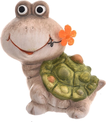 Ceramic Turtle Decoration, Beige, 12 × 8 × 12 cm