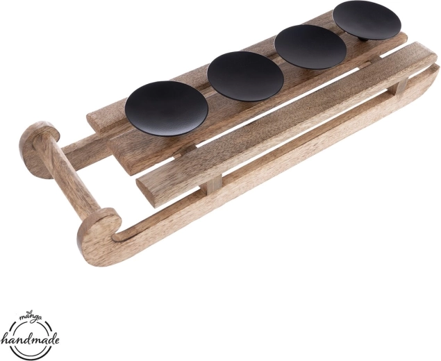 MANGO Advent Candle Holder in the Shape of a Sleigh