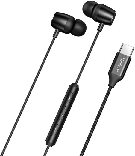 Mcdodo žične in-ear slušalke z USB‑C (črne)