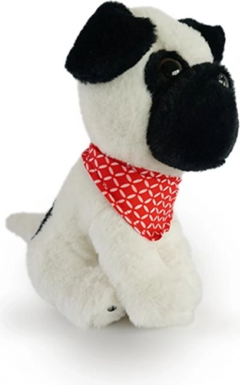 Plush pug dog 21 cm white
