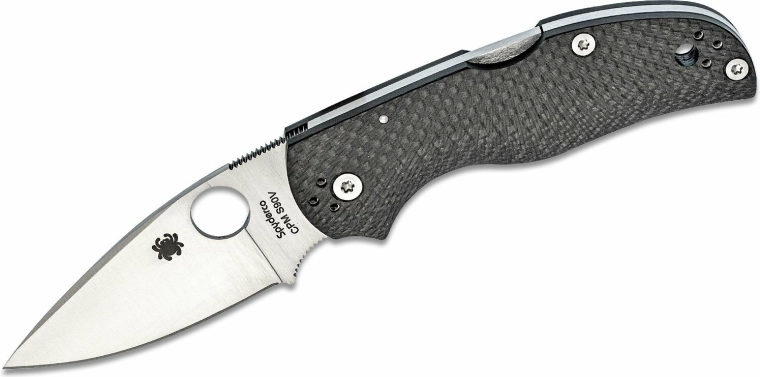 Spyderco Native 5 Carbon Fiber Folding Knife, Satin 7.5 cm