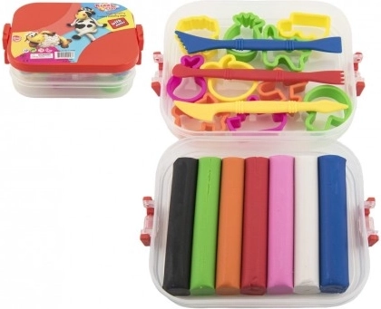 Set of Modeling Clay and Cutters in a Plastic Box