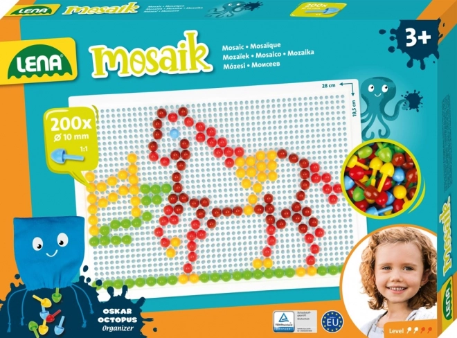 Lena peg mosaic for children – 200 pcs