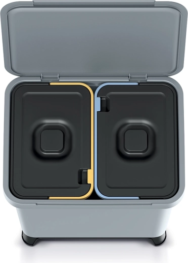 Deux bacs séparés 2×10 l pour un tri facile