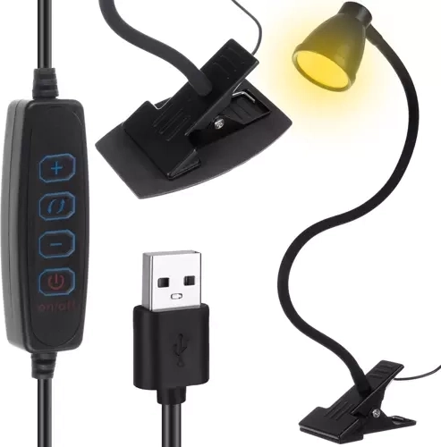 Table Lamp with Clips Black Izoxis