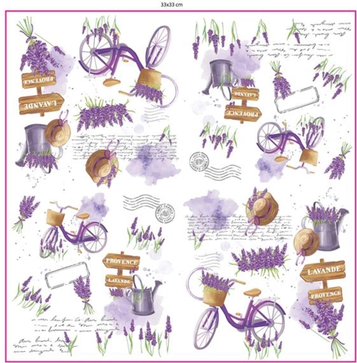 Papieren servetten Lavendel, 3-laags, 33 × 33 cm