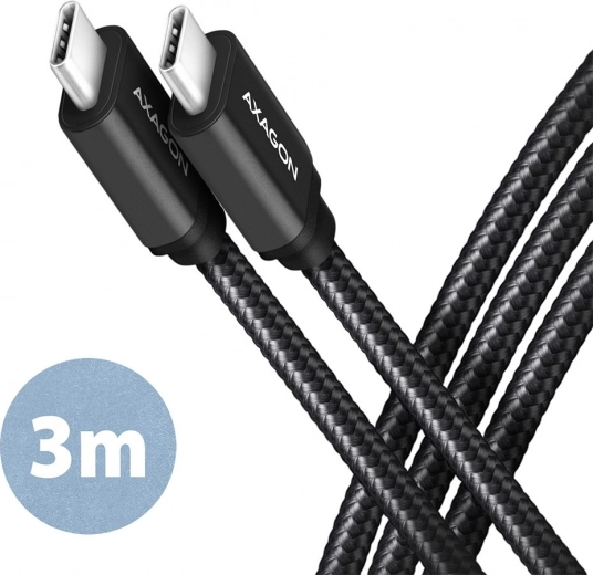 USB-C to USB-C Cable 3m, Power Delivery 60W, flexible braided