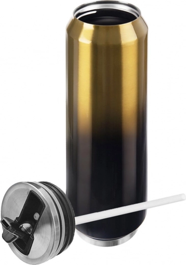 Couvercle étanche avec embout rabattable et paille