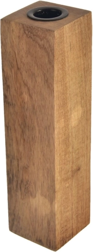 Portacandela in legno di mango e metallo 20 cm