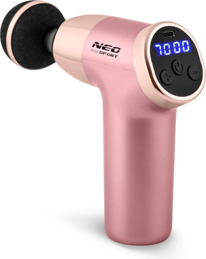 Precise percussive massage with LCD and multiple speeds