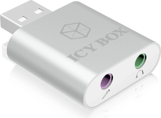 Adattatore audio USB ICY BOX con uscita cuffie e ingresso microfono