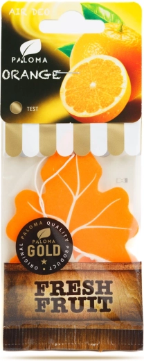 Deodorante per auto appendibile Paloma Gold Fresh Fruit Orange