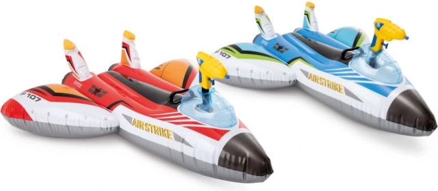 Inflatable airplane with water gun INTEX (green)
