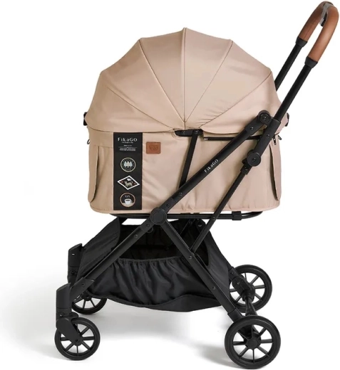 Suspended, swiveling front wheels and large magnetized basket