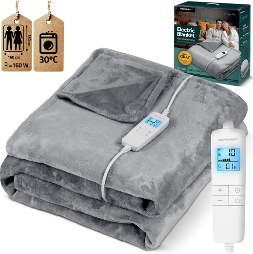 Berdsen Electric Blanket 180 × 160 cm, Grey