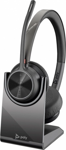 Cuffie wireless Poly Voyager 4300 UC con base di ricarica