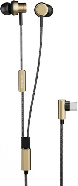 wired earphones HiFuture Hi5 with USB‑C (gold)