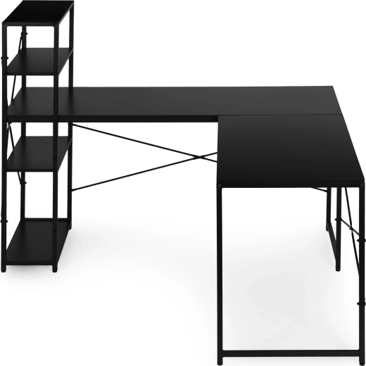 Integrated 3-shelf bookcase