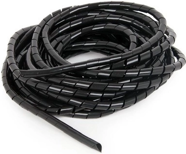 Cable organizer - spiral 12 mm 10 m black