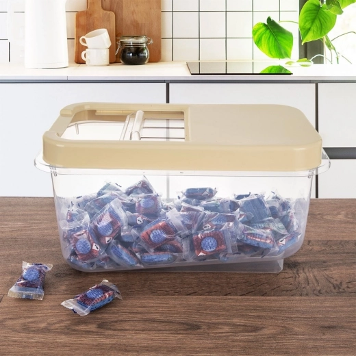 Coperchio scorrevole per un dosaggio rapido