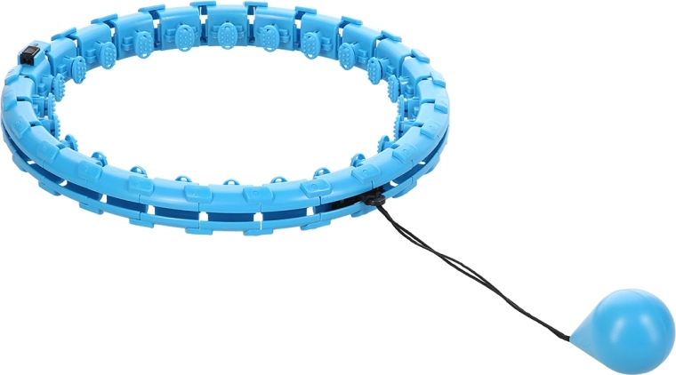 Massage smart hula hoop with weight – blue, adjustable ring