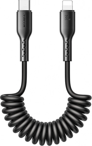 Szybko ładujący spiralny kabel samochodowy USB‑C na Lightning 30 W 1,5 m Joyroom Easy‑Travel