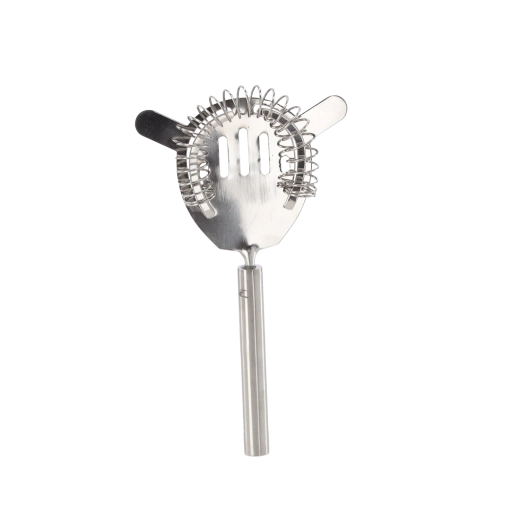 Clean serving thanks to the strainer, spoon, and ice tongs